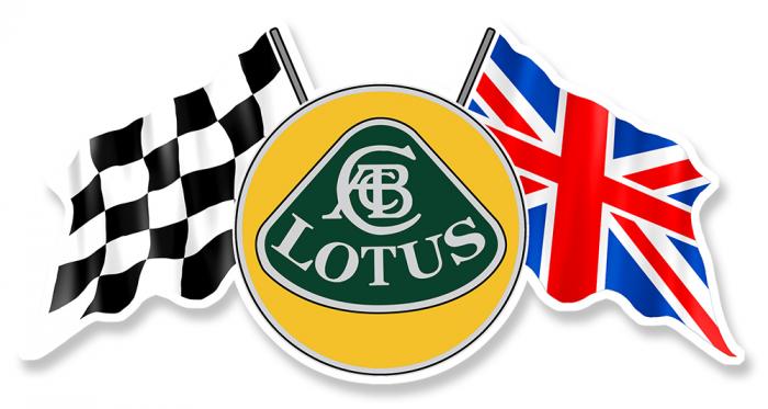 Sticker DRAPEAU DAMIERS LOTUS : Couleur Course