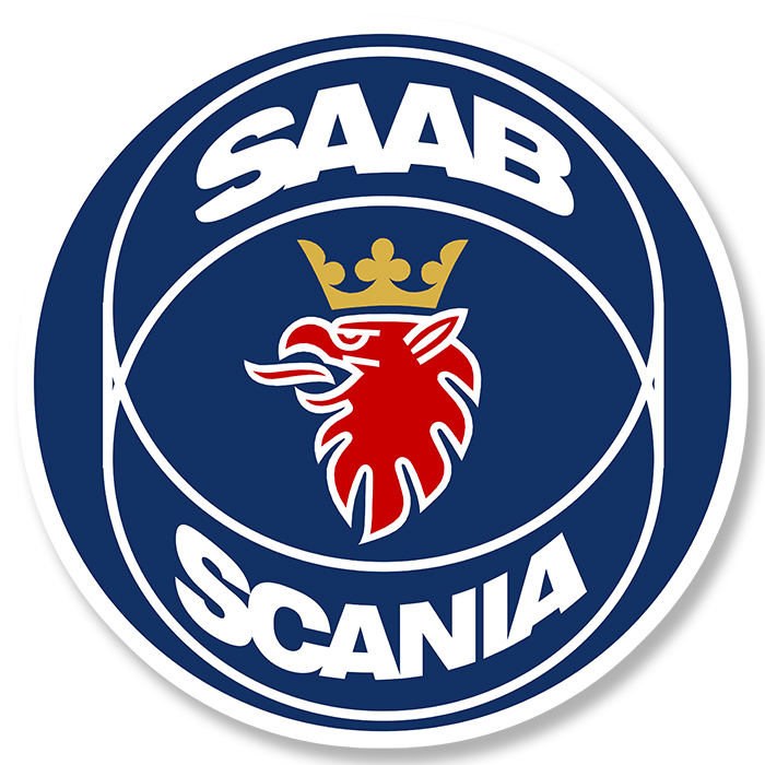 Sticker SAAB SCANIA : Couleur Course