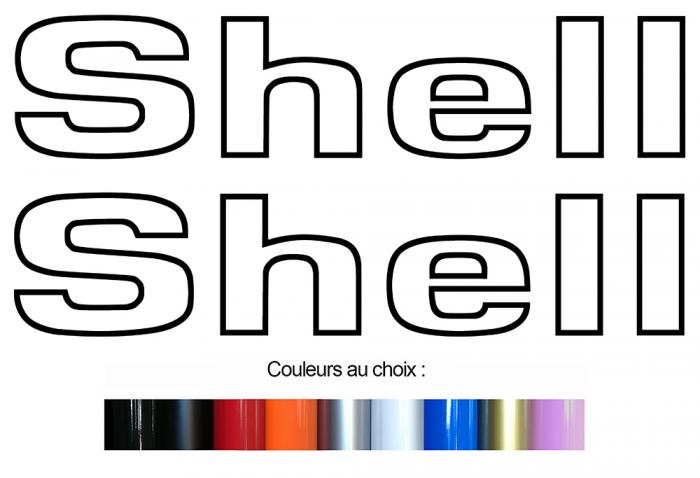 Sticker 2 X SHELL : Couleur Course